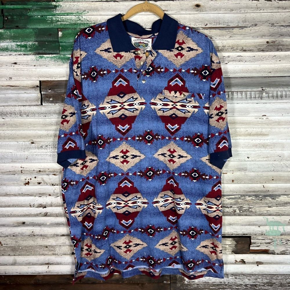 Vintage Aztec AOP Polo